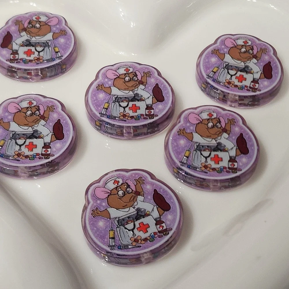 Mouse Nurse Beads 2 Pcs Focal Beads Jewelry Making Beaded Pen Crafts Medical